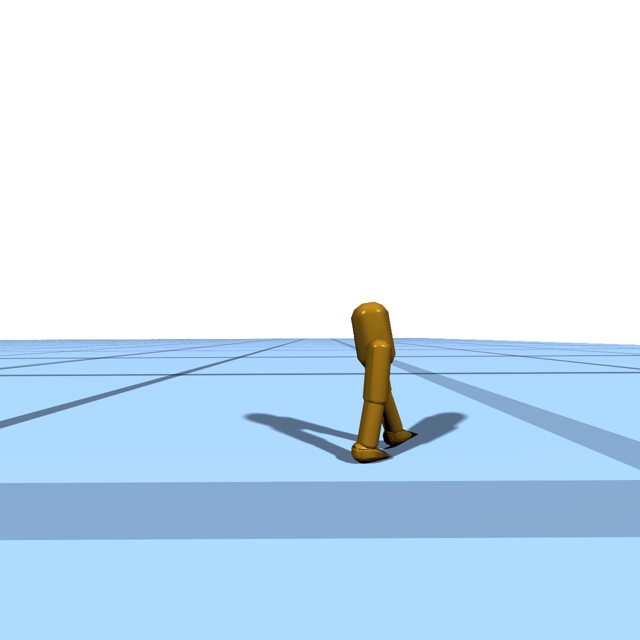 Bipedal robot walking render
