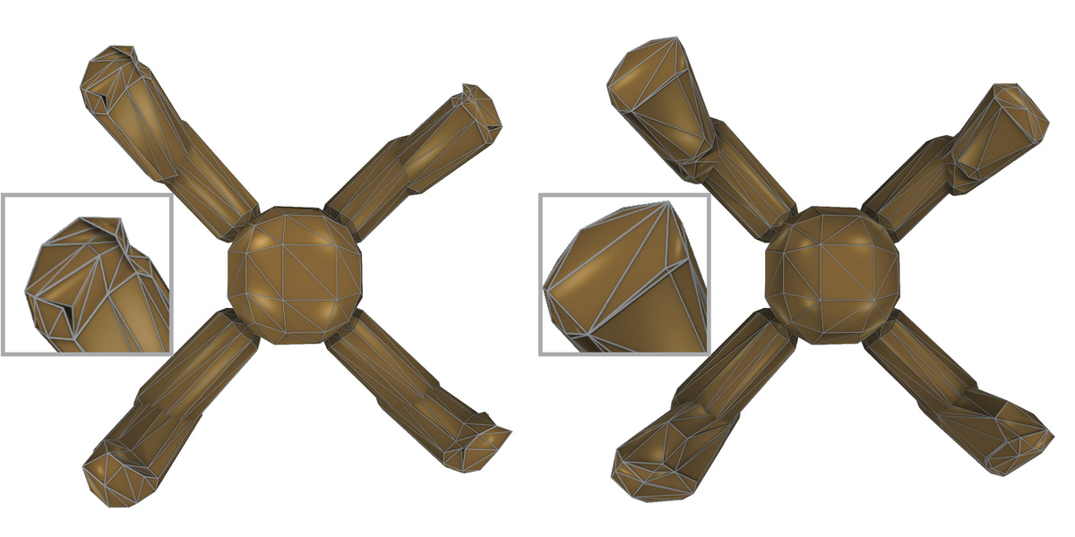 Optimized spider leg shapes comparison